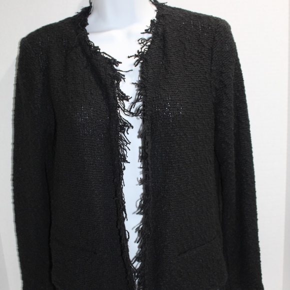 IRO Jackets & Blazers - IRO Shavani Jacket Blazer Open Front Fringe Trim